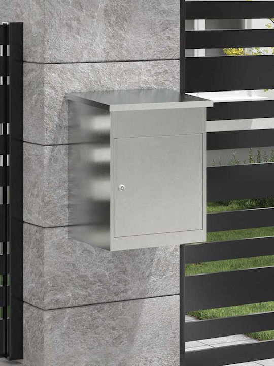 vidaXL Outdoor Mailbox Inox in Silver Color 44x35x59cm