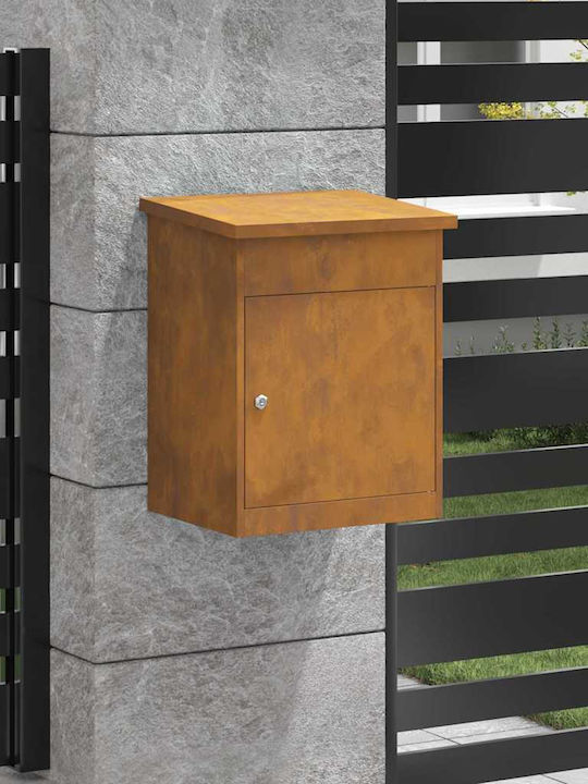 vidaXL Θυρίδα Γραμματοκιβωτίου Inox σε Καφέ Χρώμα 44x35x59cm