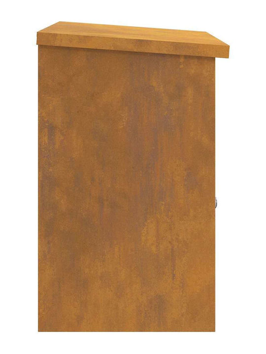 vidaXL Θυρίδα Γραμματοκιβωτίου Inox σε Καφέ Χρώμα 44x35x59cm