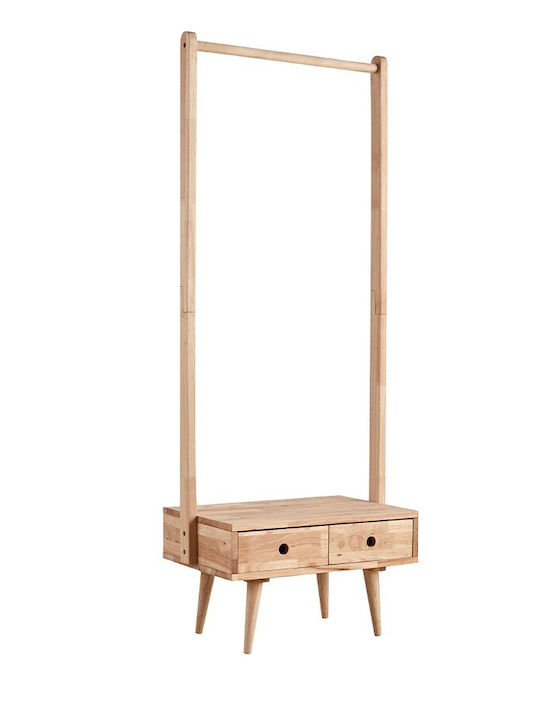 Κρεμάστρα Δαπέδου από Ξύλο Μπεζ 165.5cm