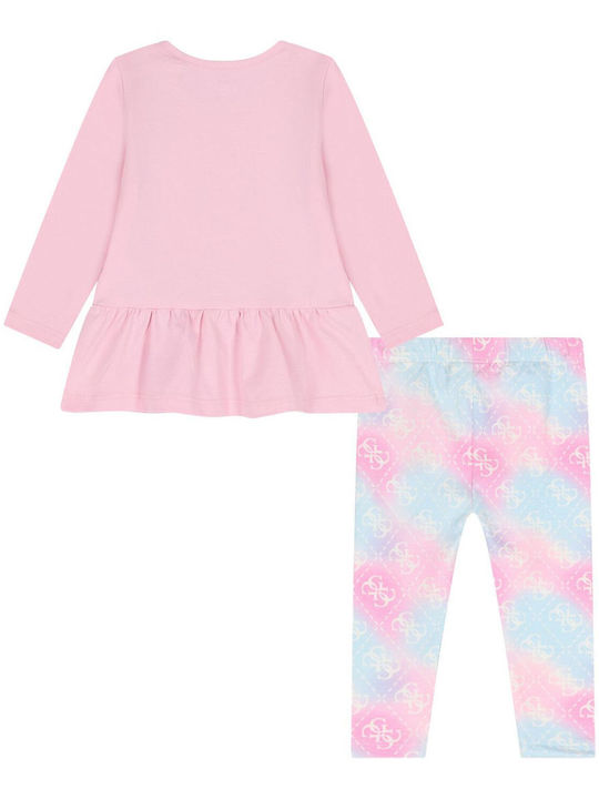 Kids' Set with Leggings Winter 2pcs Cotton Candy Pink