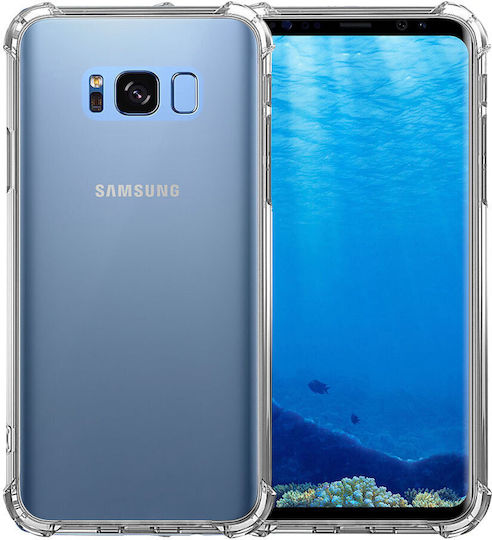 Samsung S8 Shockproof Case Transparent Silicone Anti-Drop Corners Plastic Back Cover Ishield Clear