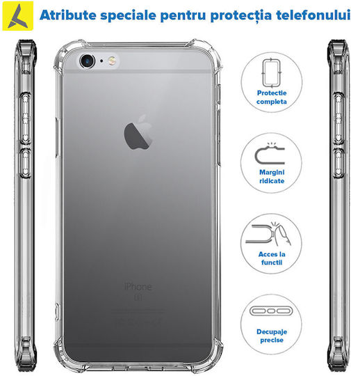iPhone 6s Stoßfeste Handyhülle Transparente Silikon Anti-Sturz-Ecken Kunststoff Rückseite Ishield Klar