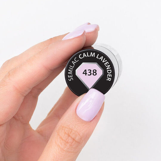 Semilac Classic Ημιμόνιμο Βερνίκι Νυχιών 438 Calm Lavender 7ml