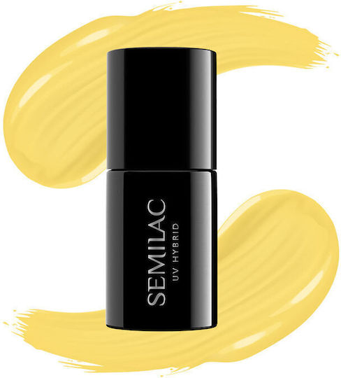Semilac Classic Semi-Permanent Nail Polish Celebrate Joyfull Yellow 7ml 1pcs