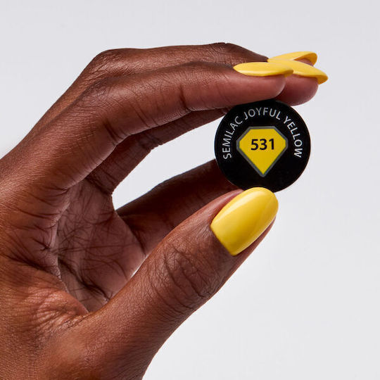 Semilac Classic Semi-Permanent Nail Polish Celebrate Joyfull Yellow 7ml 1pcs