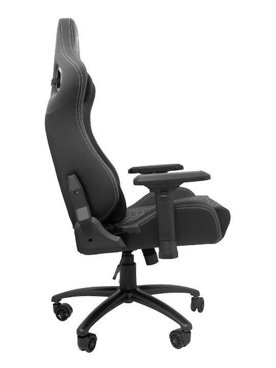 White Shark 107-01-000615 Καρέκλα Gaming Δερματίνης με Ρυθμιζόμενα Μπράτσα Μαύρη