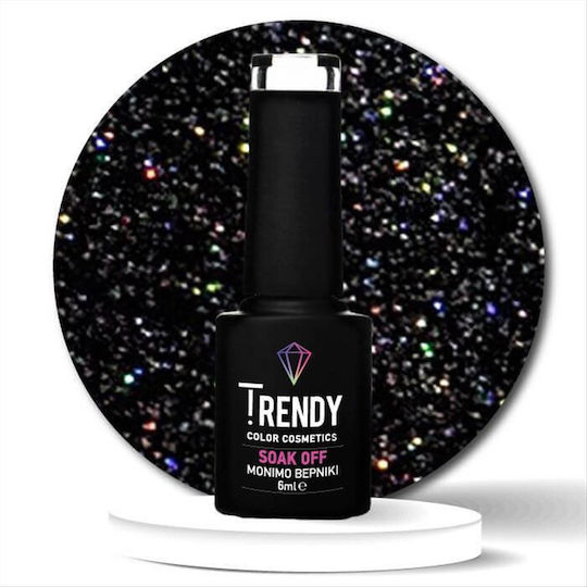 Trendy Color Cosmetics Gel Nail Polish 001 with Glitter 6ml