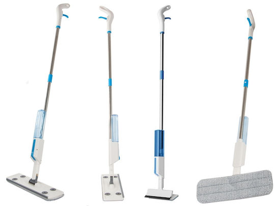 Spray Mop 2 in 1 – Floors Windows 3 Microfiber Cloths Window Cleaning Accessory 124cm White 10p