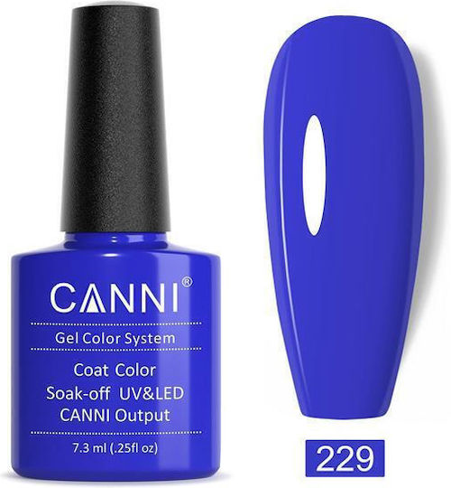 Canni Classic Ημιμόνιμο Βερνίκι Νυχιών 229 Bright Deep Blue 7.3ml