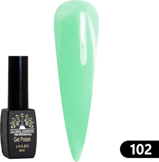 Global Fashion Black Elite Semi-Permanent Nail Polish 102 8ml 1pcs