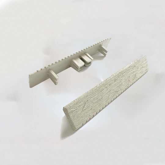 Showood WPC Cap for Garden Flooring White Beige 15x2.5cm