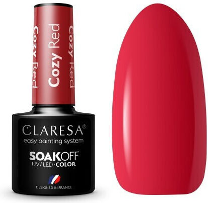 Claresa Soak Off Uv Led Color Ημιμόνιμο Βερνίκι Νυχιών Cozy Red 5ml
