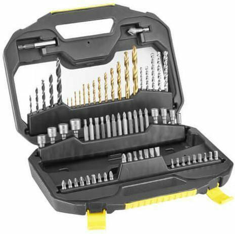 Stanley Satz 70 Bohrer Titan mit Zylindrischem Schaft für Metall και Holz