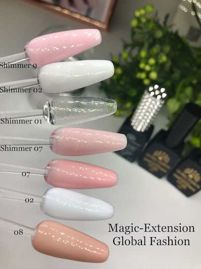 Global Fashion Magic Extension 1 9034 Builder Gel Νυχιών Λευκό 15ml