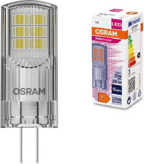 Ledvance LED крушка 2.2W за фасунга G4 и форма B10 Топло бяло 300лм