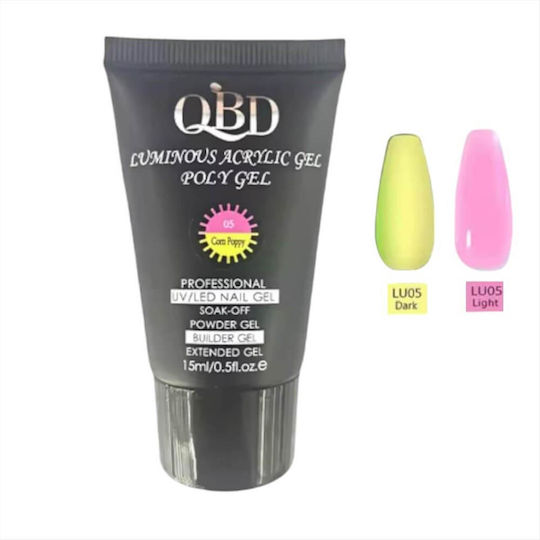 QBD Luminous Acrygel Гел за изкуствени нокти Corn Poppy 15мл