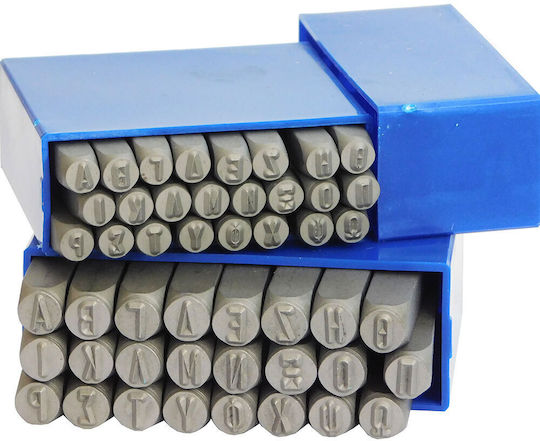 Luckhaus Embossed Letters Greek Alphabet 5mm 30-538005 Stamped Letters Hand Tool Set 24pcs