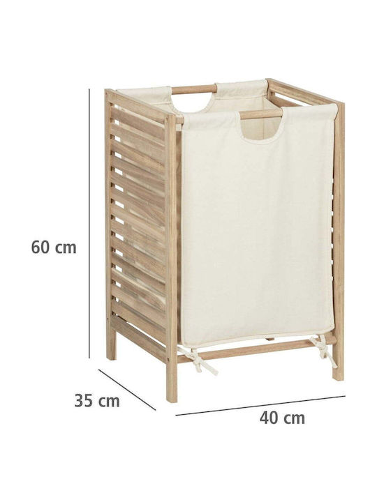 Wenko Laundry Basket Wooden 48lt
