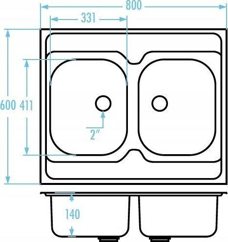 Sink Cabinet White 80x60cm