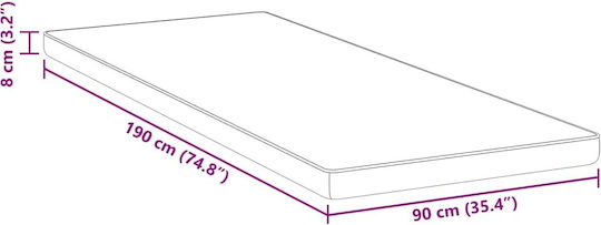 vidaXL Einzel Matratze 90x190x8cm