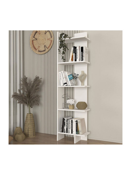 Bibliotecă Perla Alb 48x22x170cm