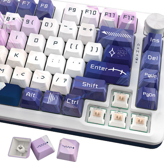 Redragon K681AGG-RGB-PRO Ασύρματο Gaming Μηχανικό Πληκτρολόγιο 75% με RGB φωτισμό (Αγγλικό US) Πολύχρωμο