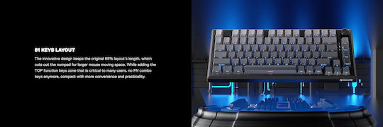Redragon K687GG-RGB-PRO Wireless Gaming Mechanical Keyboard 65% with Custom Linear switches and RGB lighting (English US)
