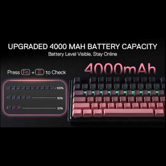 Redragon K728SP-RGB-PRO Wireless Gaming Mechanical Keyboard Tenkeyless with RGB lighting (English US)