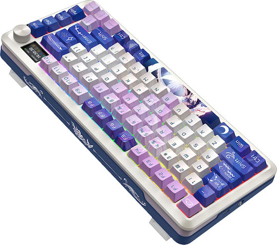 Redragon K708AK-RGB-PRO Ασύρματο Gaming Μηχανικό Πληκτρολόγιο 75% με RGB φωτισμό (Αγγλικό US) Πολύχρωμο