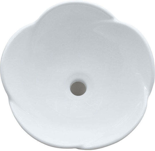 Inter Ceramic ICB 867 Deasupra Blatului Chiuvetă Porțelan 39x39x16.5cm Alb