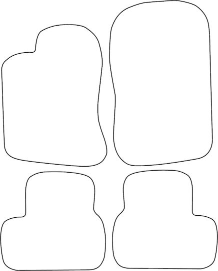 Set Velour Mats Matching Opel Vectra Ii B 1995-2003 Blue Edging