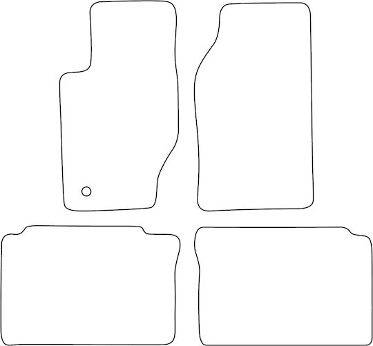 Set Velour Car Mats Matching Jeep Grand Cherokee III 2006-2011 USA Blue Edging