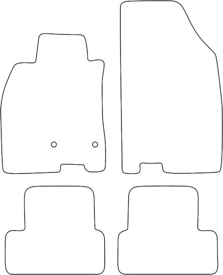 Set Velour Mats Matching Renault Fluence 2009-2016 Blue Edging