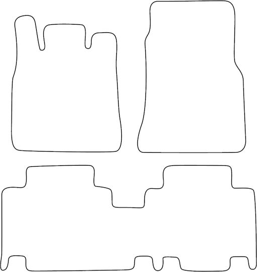 Set Veloursmatten Für Mercedes Vaneo W414 2002-2005 Mit Blauer Kante