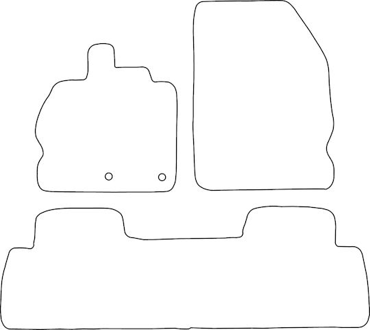 Set Velour Mats Matching Renault Scenic Iii 2009-2016 5-seat Blue Edging
