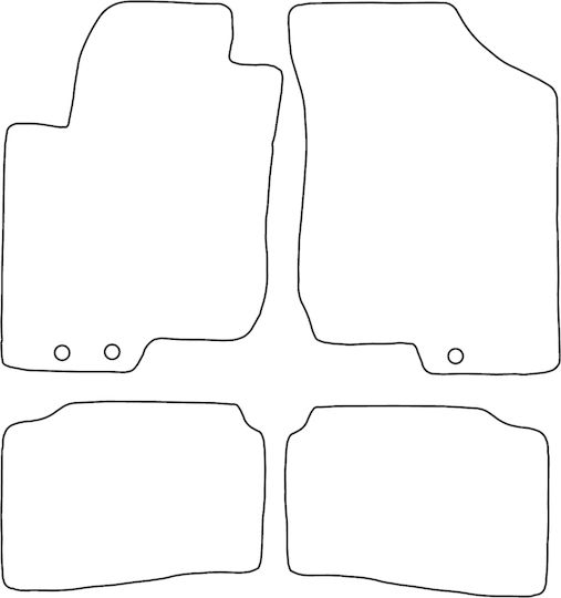 Velours Fußmatten Passend Für Hyundai I30 I 2007-2012 Blaue Kante