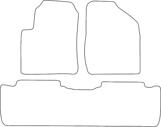 Set Velour Mats Matching Toyota Avensis Verso Ii 2001-2006 Black Edging