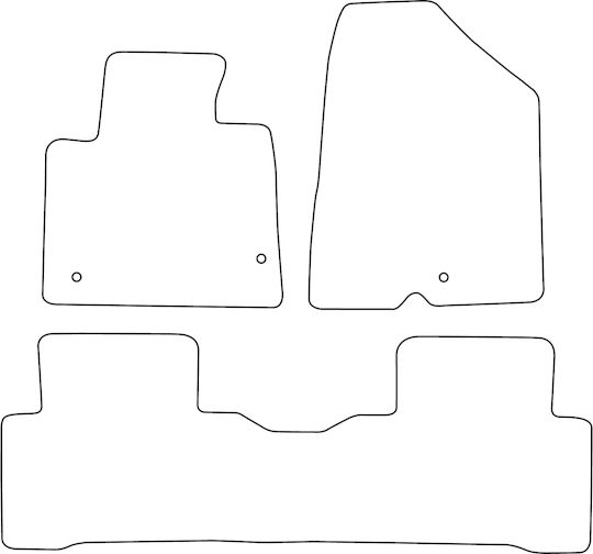 Set Covorașe Velur Compatibile Hyundai Grand Santa Fe 2014-2020 Margine Roșie