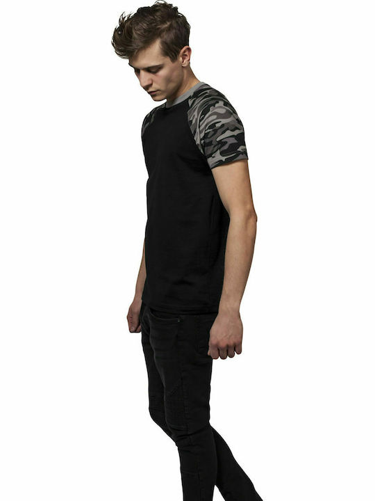 Contrast T-shirt Μαύρο
