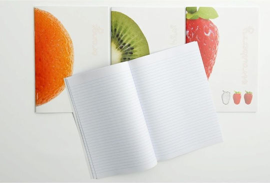 Ruled Notebook Pin Fruιt 21x29 A4 40 Sheets 10 Pieces Offer