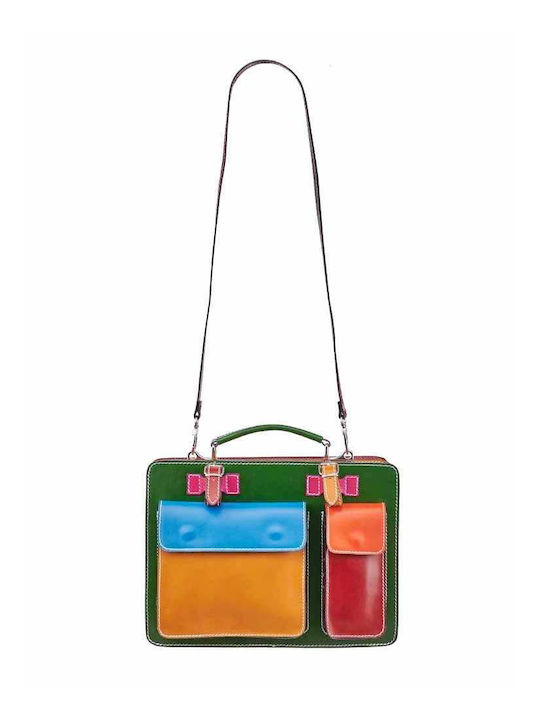 Leder Damentasche Handtasche Grün