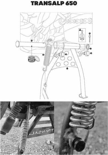 Honda Transalp Double Central Motorcycle Stand In Black Color 650-01