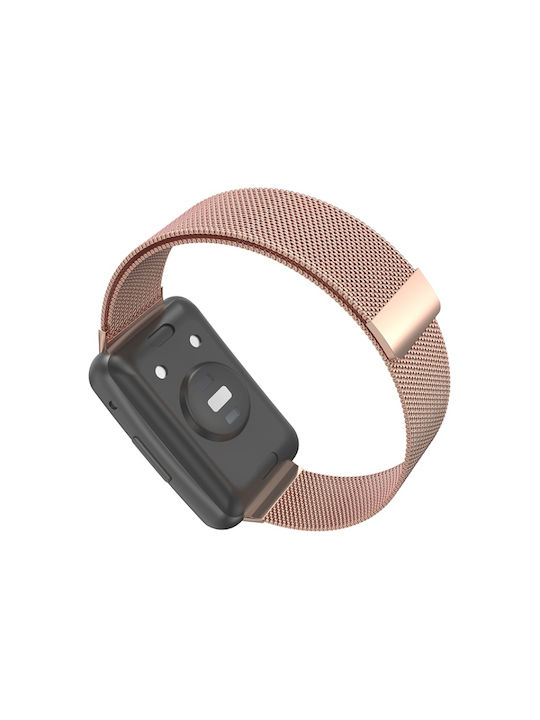 Λουράκι Ανοξείδωτο Ατσάλι Ροζ Χρυσό (Huawei Watch Fit)