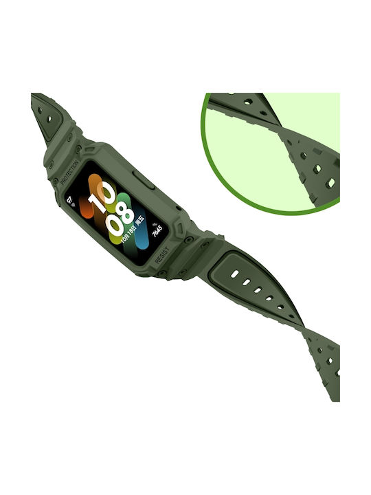 Armband Silikon Grün (Huawei Band 7Honor Band 6)