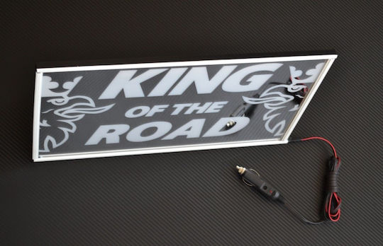 Διακοσμητική Πινακίδα &quot King Road &quot Δύο Φωτισμούς Led 24v Scania