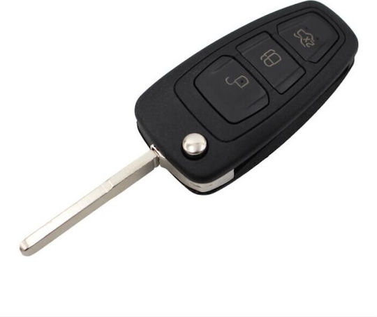 Carcasă cheie auto cu lamă Pliabil cu 3 butoane Tip pentru Ford