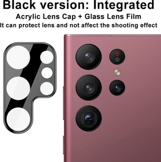 Kameraschutz Gehärtetes Glas Black für das Samsung Galaxy S23 Ultra 5G