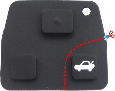 Car Key Rubber Spare Part Toyota 2 H3 Buttons Toyota Rav4 Yaris Corolla Avensis