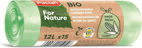 Biologisch abbaubare Müllbeutel für den Garten Kapazität 12Es 15Stück Beige